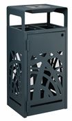 Cybel 2x60L anthracite recycling bin with ashtray