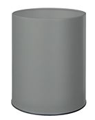 Wastebasket 8L gray metal nightingale