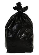 Black trash bag 100 liters strengthens package 200
