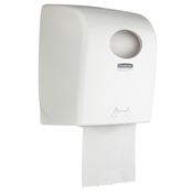 White Aquarius hand towel reel dispenser