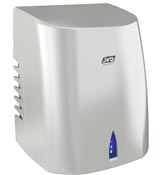 Hand dryer air pulse gray metal filtration hepa