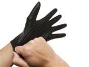 Disposable glove black nitrile powder-free per 100