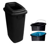 90L black contactless bin