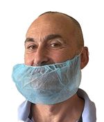 PLP non-woven blue beard cover-up, pack of 100