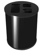 Recyclable waste collector 40L black epoxy JVD