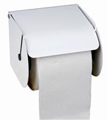 Toilet paper roll dispenser white metal