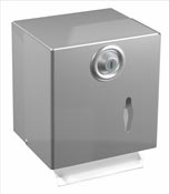 Joint toilet paper dispenser satin stainless steel