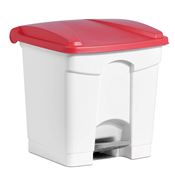 HACCP kitchen waste bin 30 L red pedal
