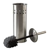 Toilet brush brushed stainless steel with medium to ask