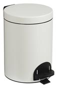 Rossignol metal pedal bin 5L white sanelia