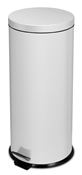 Pedal bin 30 liters white epoxy steel