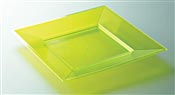 Square fluorescent colored plastic plate 180 x 72