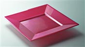 Magenta colored plastic plate square 180 by 72