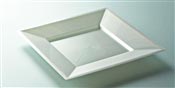 Square mother-of-pearl colored plastic plate 180 x 72