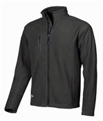 Warm black work fleece jacket