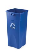 Rubbermaid container selective sorting recycling blue square logo 87 L