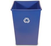 Inside trash bin for Rubbermaid Landmark blue