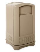 Landmark Rubbermaid Beige Waste Bin