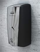 Rubbermaid autofoam chrome and black soap dispenser