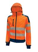 Orange miky high visibility softshell jacket