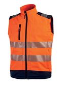 Dany fluo orange softshell high visibility vest