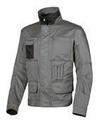 Gray work jacket shake