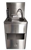 Stainless steel 304 hand washbasin with backsplash and waste bin