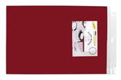 Disposable round tablecloth D240 burgundy non woven package of 12