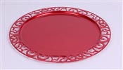 Round plastic underplate, carmine, pack of 72