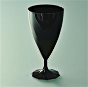 Disposable crystal glass wine 15 cl black