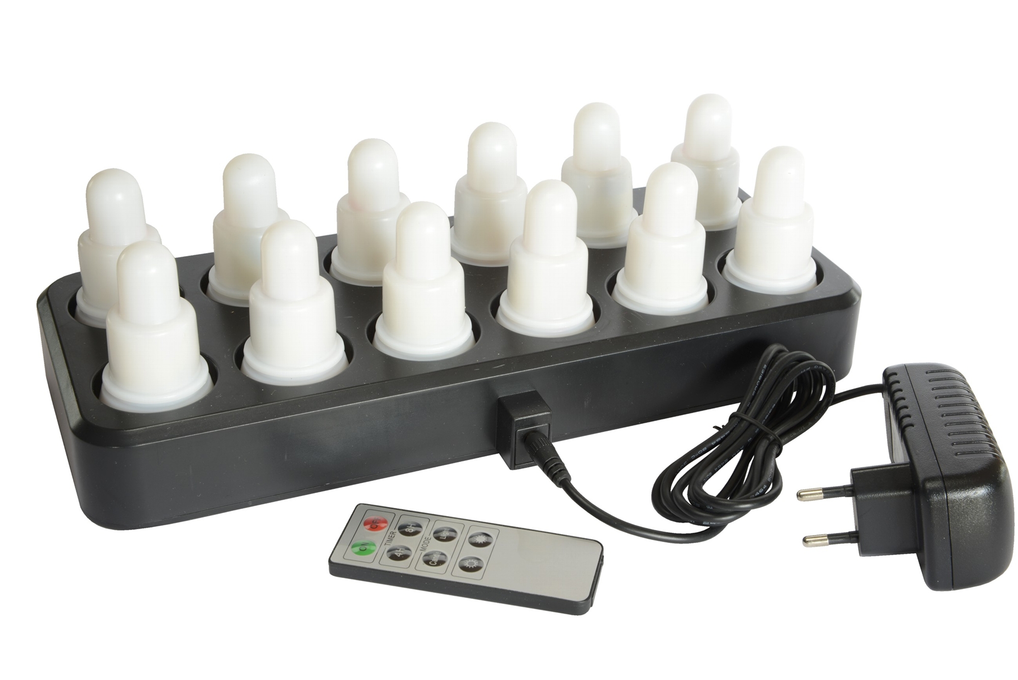 12 rechargeable led candles Duni Voussert