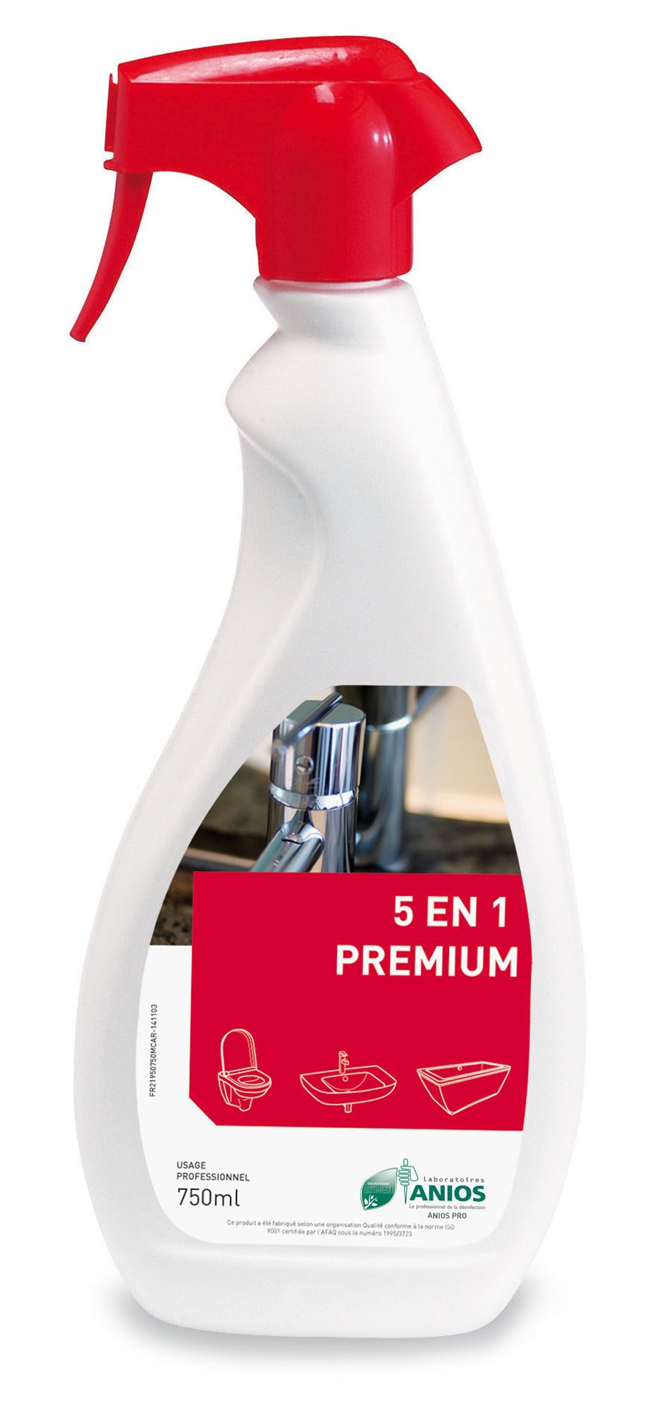 sanitary disinfectant detergent Anios 5 in 1