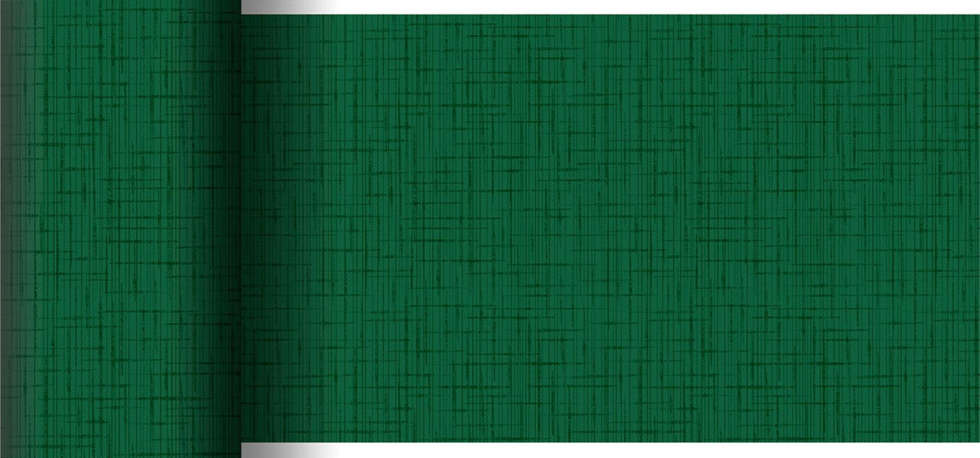 Dark green organic Dunicel table runner 0.15x20 m