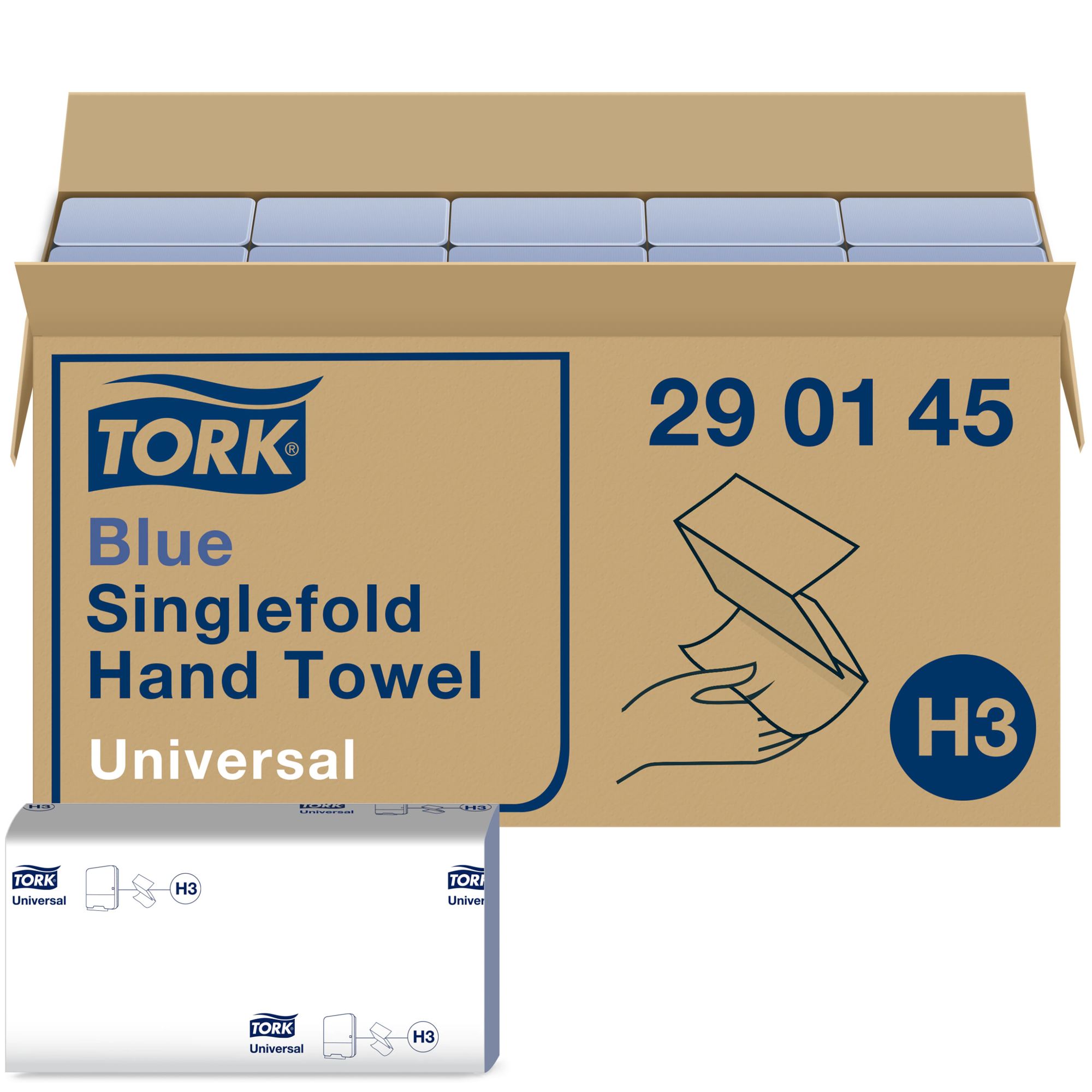 Hand towel Tork H3 folding V blue promo - Voussert
