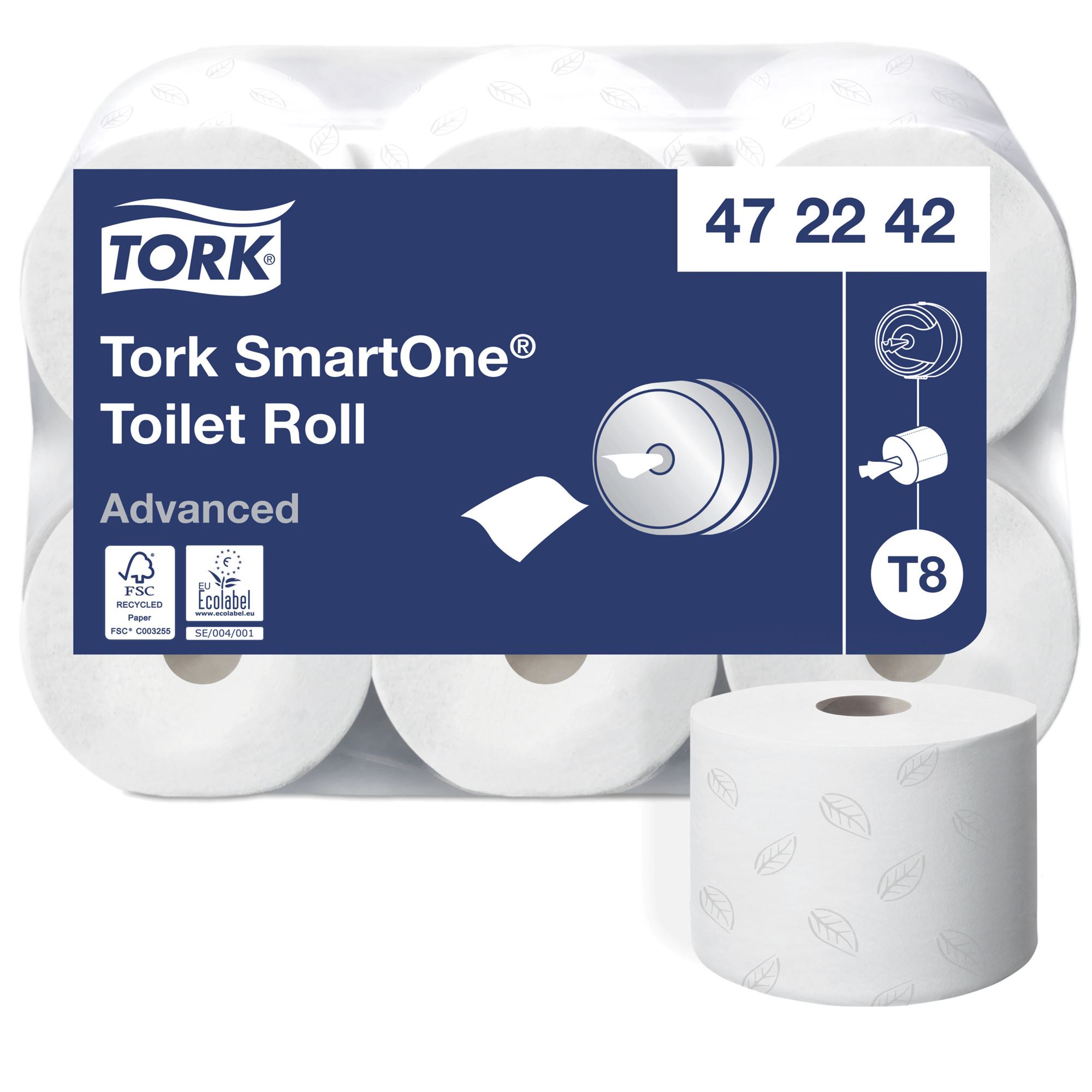 Lot de 4 rouleaux papier hygiénique 2 plis Tork Universal