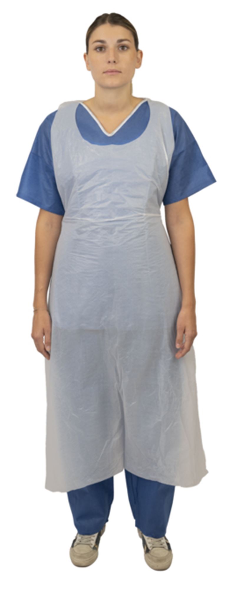 Disposable apron white plastic bag 100