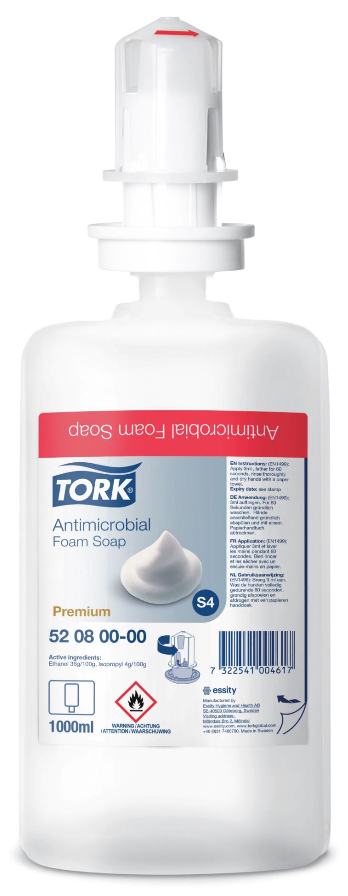 Tork S4 Premium Antimicrobial Foam Soap - Voussert