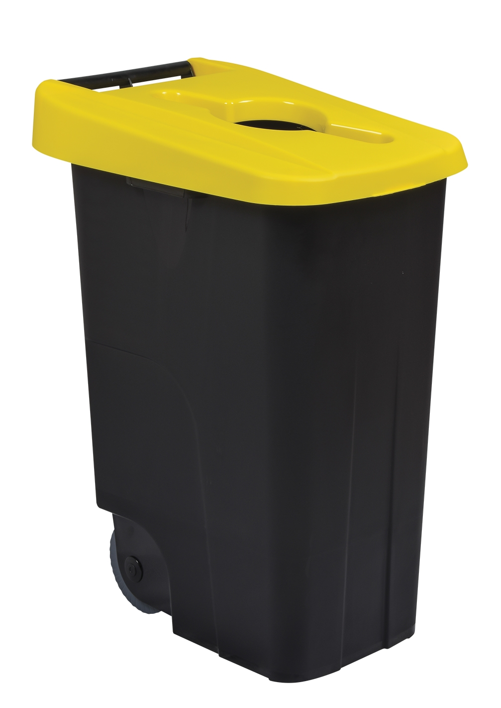 Mobile selective sorting bin of 85L yellow nightingale