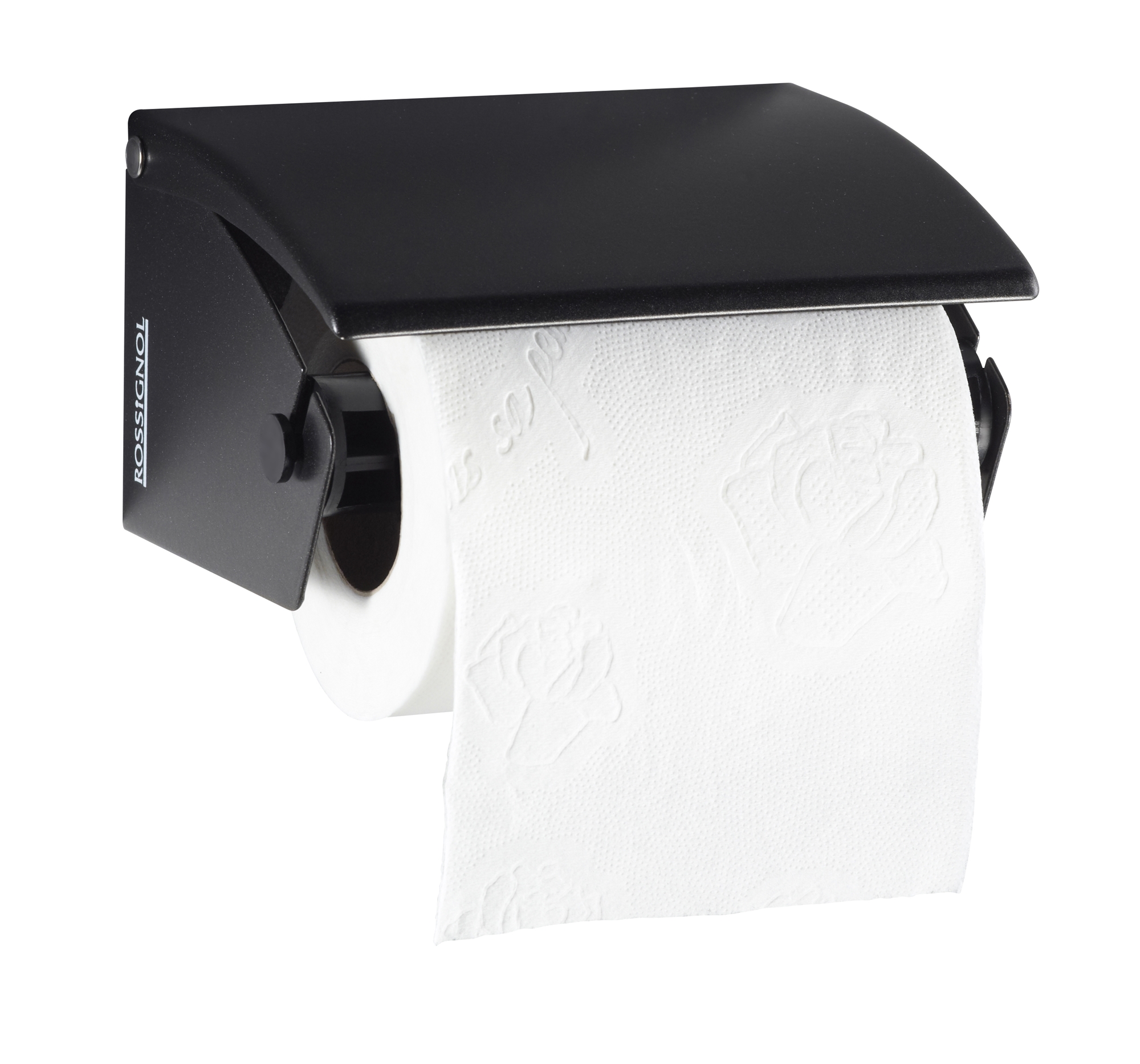 Toilet roll dispenser black steel rolls - voussert
