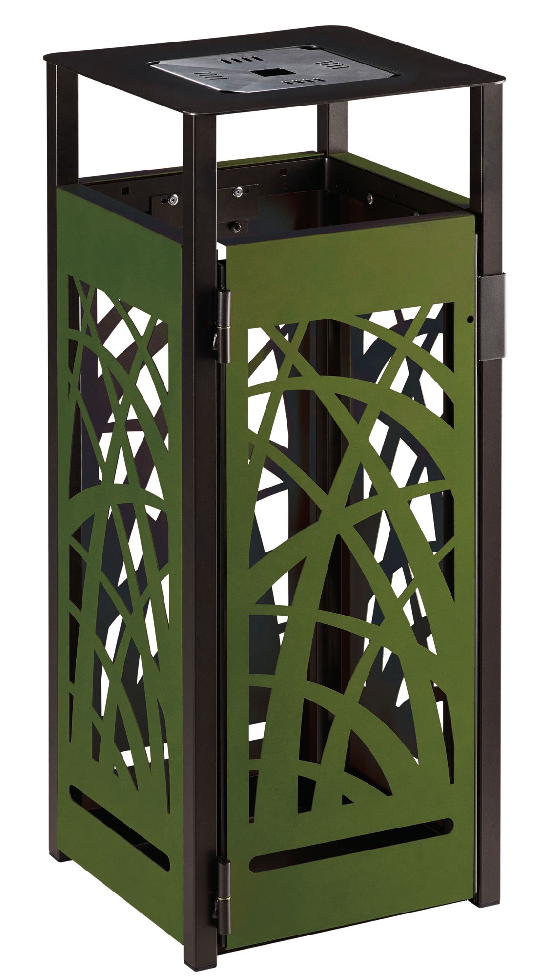 Trash bins anti 110L ashtray olive green