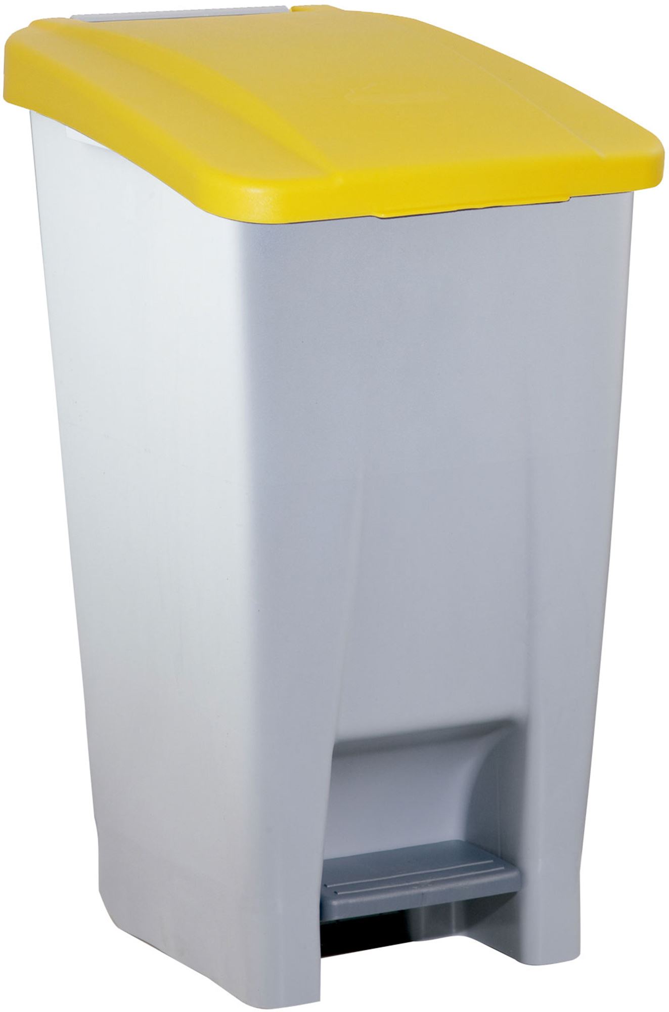 60623301 - 60L Kitchen Recycling Bin with Yellow Lid 