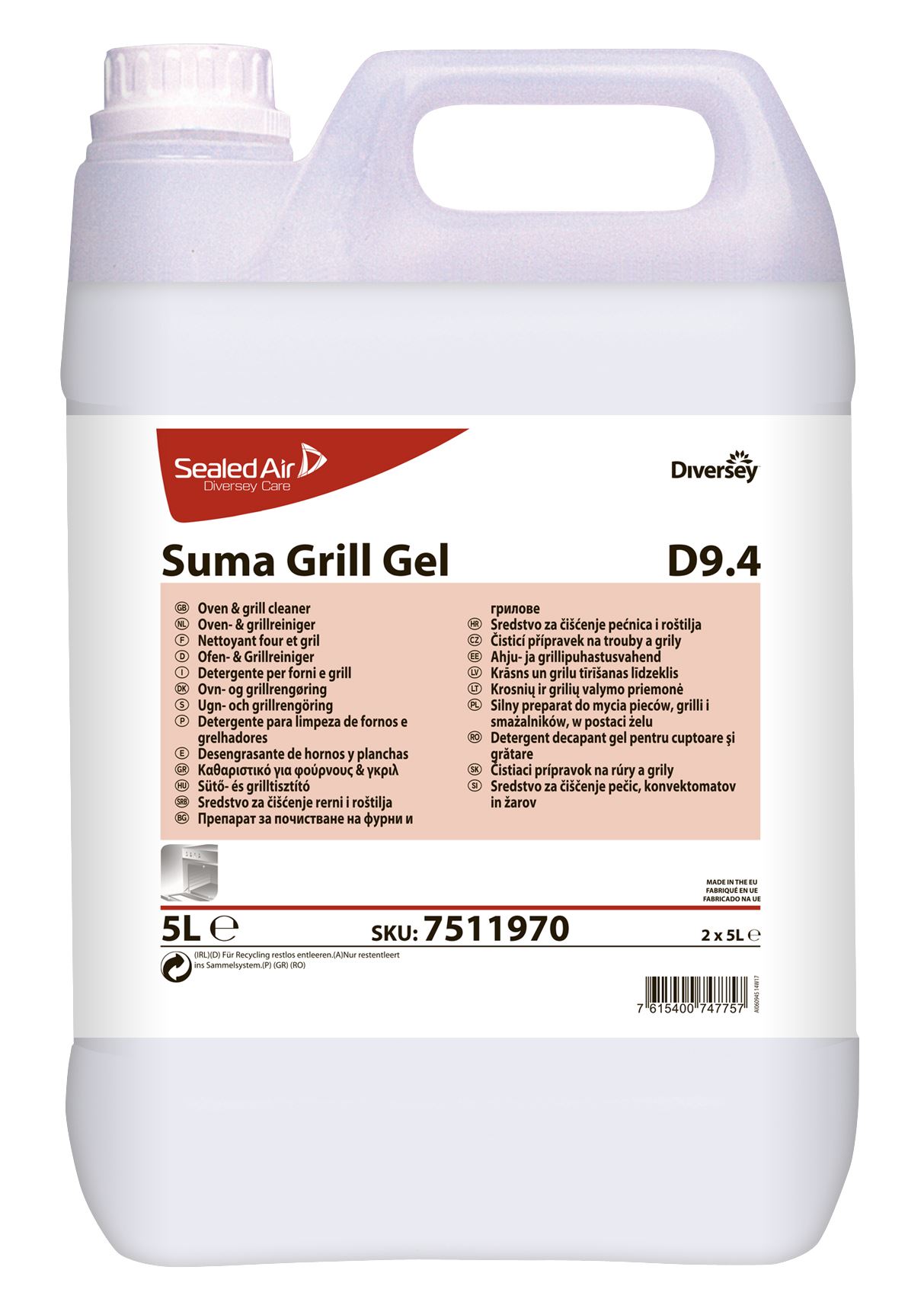 Décapant four gril liquide 5L Suma D9