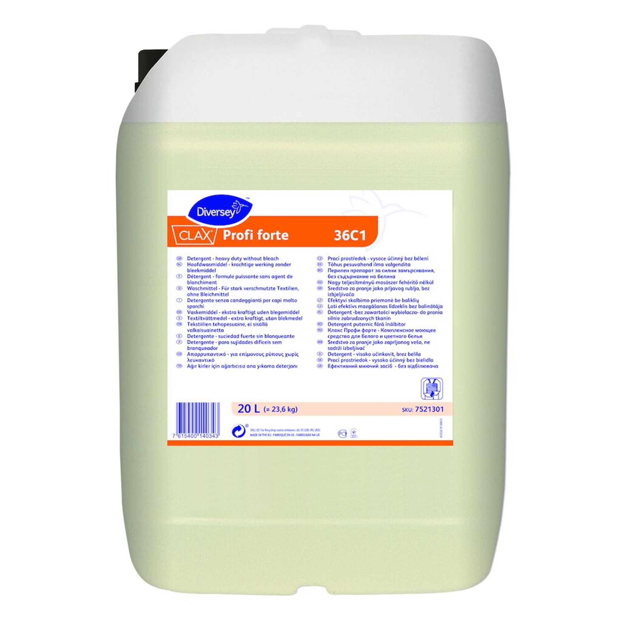 Clax profi forte 36C1 laundry detergent for whites and colors 20L
