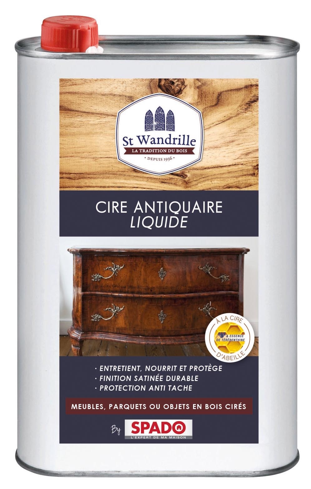 Cire parquet chêne clair 1L Spado