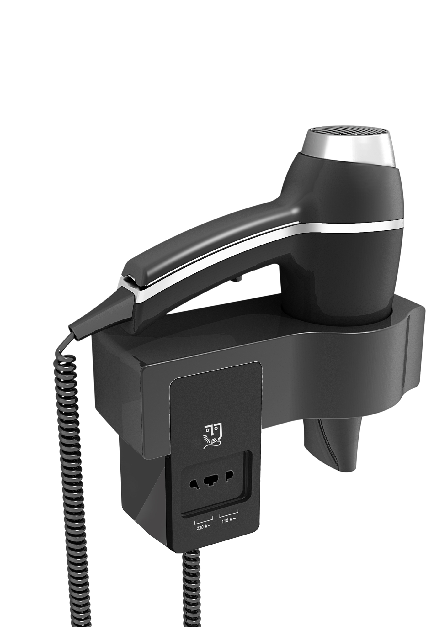 Electric Hair Dryer JVD Black Alteo Dual Voltage Shaver