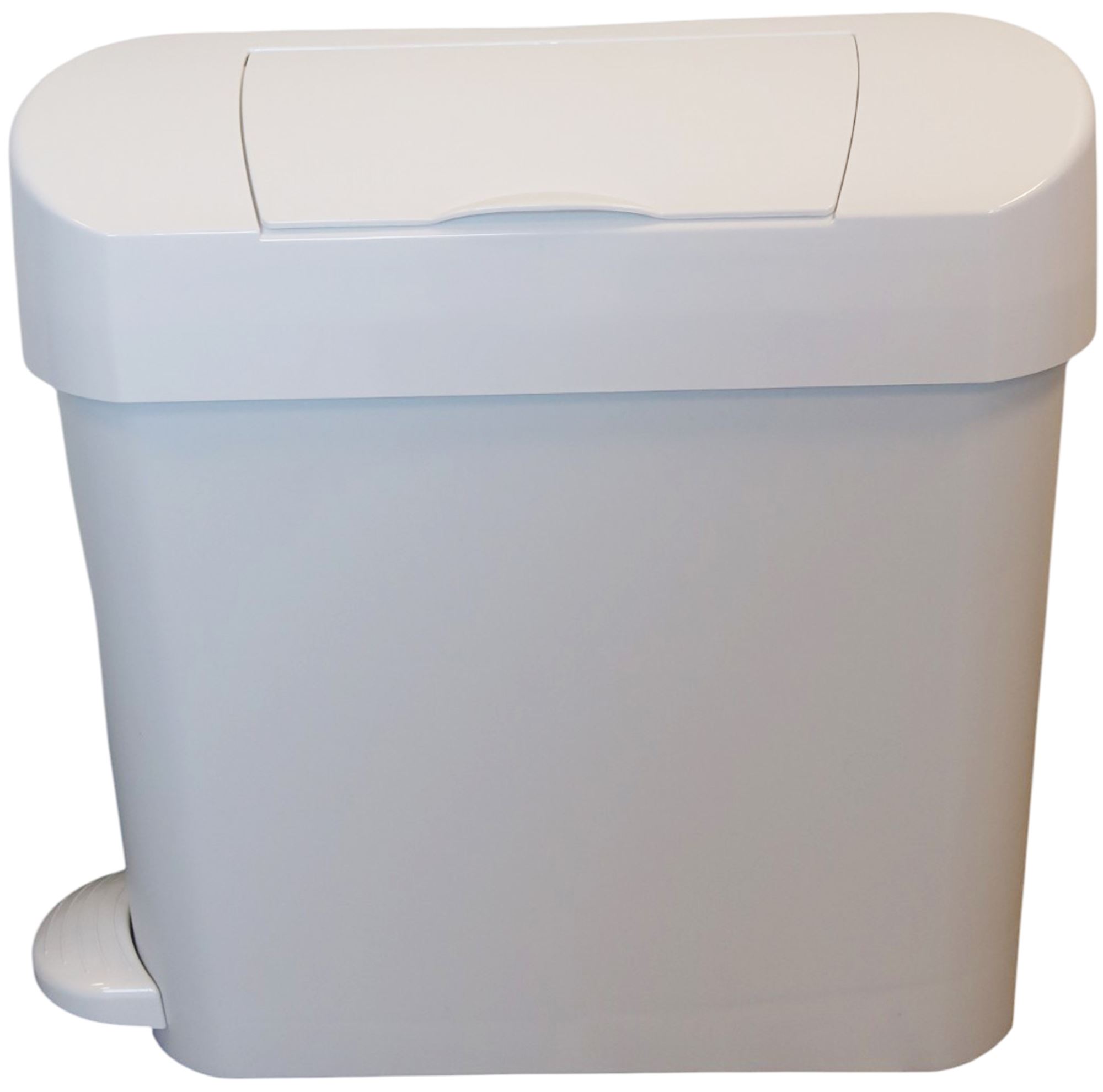 Side feminine hygiene bin