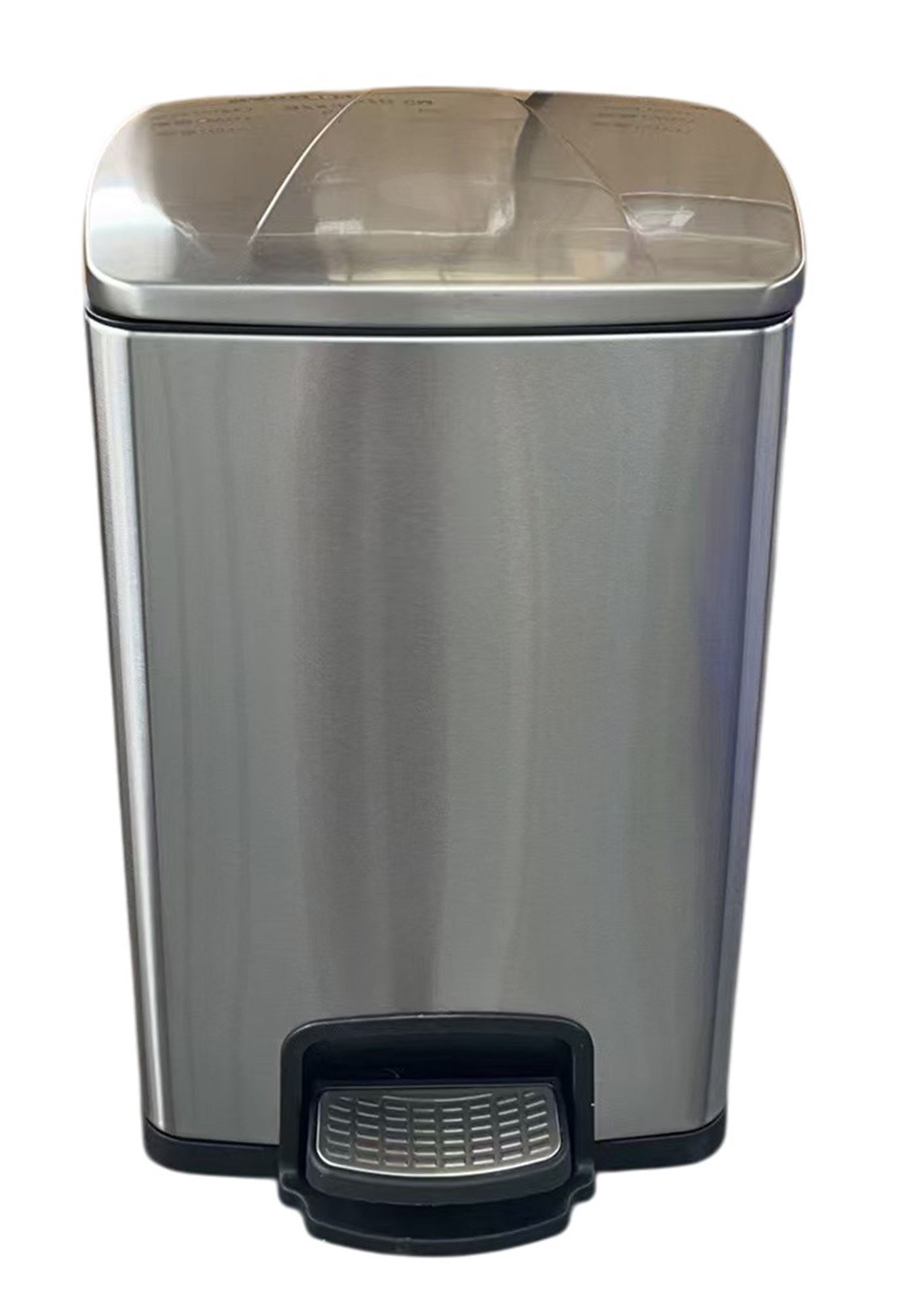 Stainless steel office recycling bin, 2 x 5L