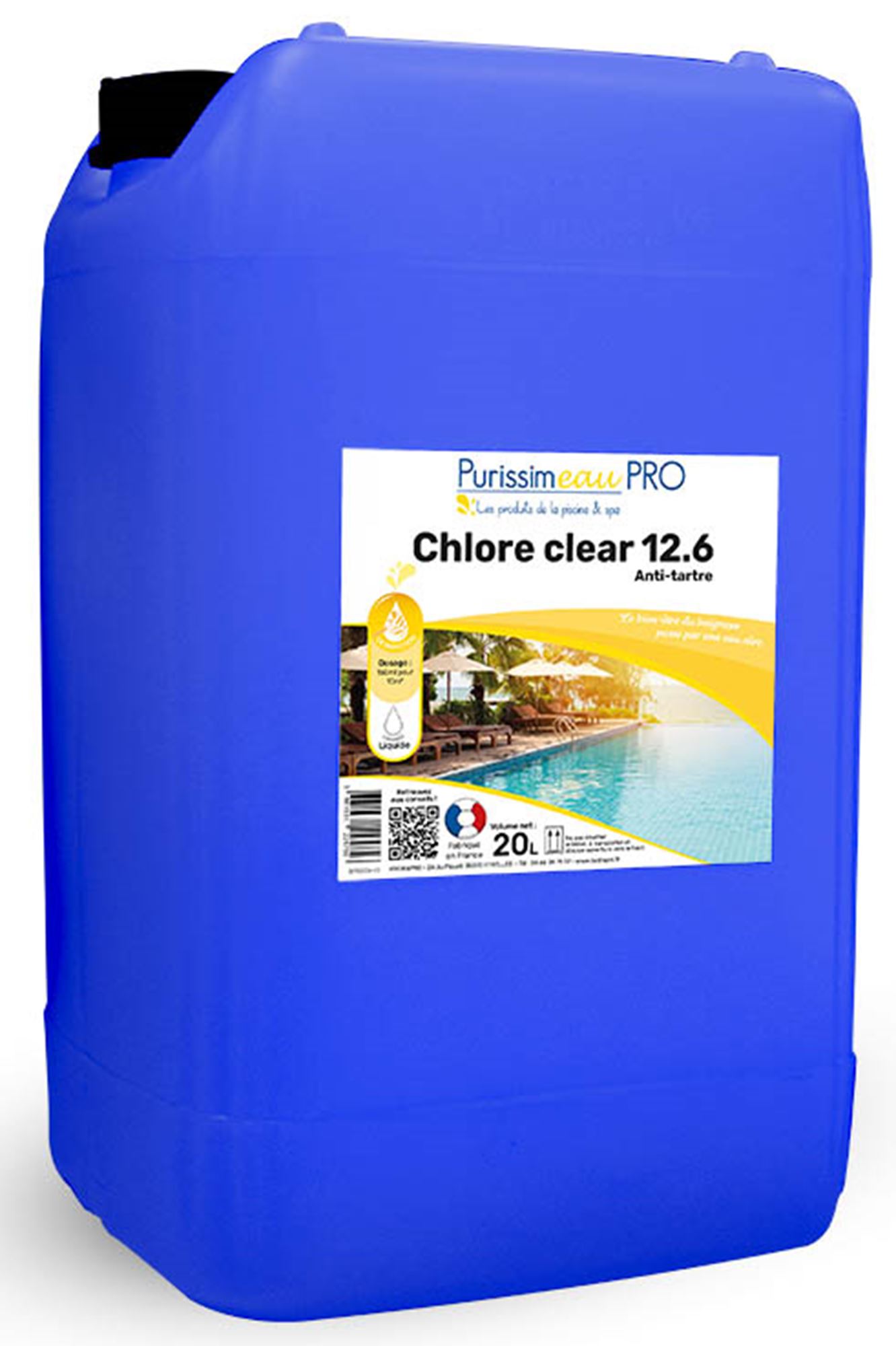 Chlore piscine liquide professionnel 36° - Voussert