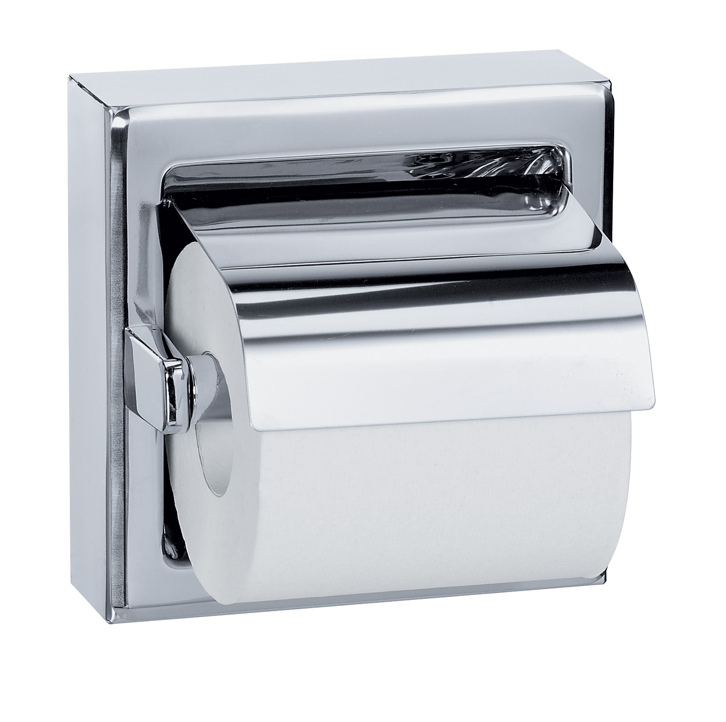 Toilet paper dispenser polished stainless steel