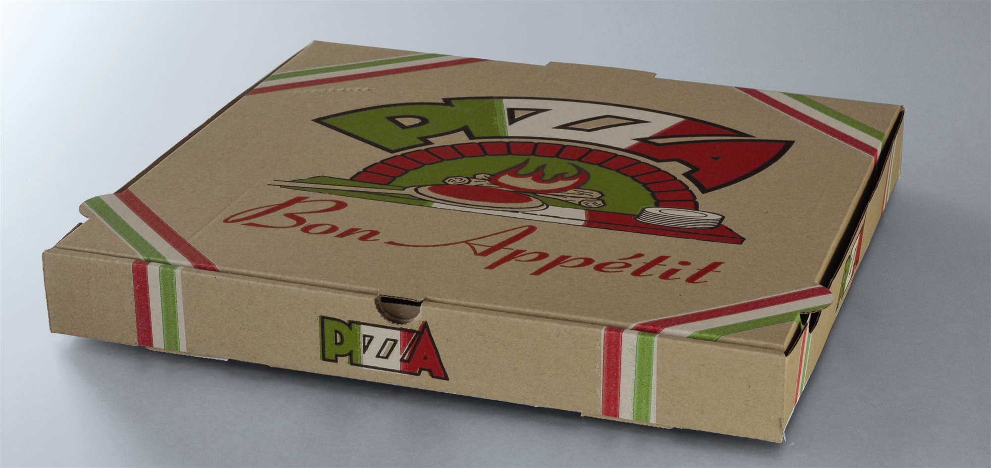 Grande boîte à pizza 40 cm en carton, VAE pizza familliale.